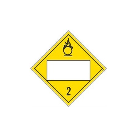 Nmc PLACARD, OXYGEN 2, BLANK,  DL152BUV50